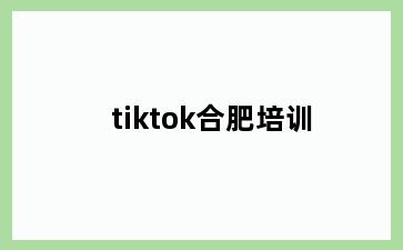 tiktok合肥培训