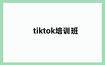 tiktok培训班