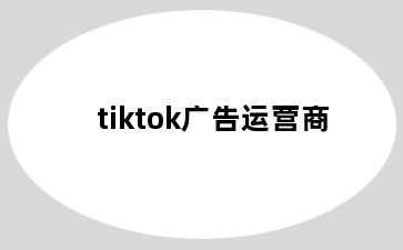 tiktok广告运营商