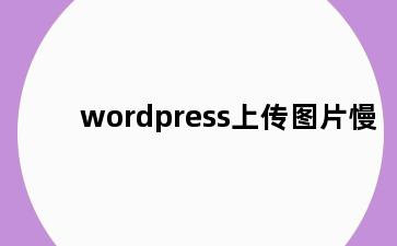 wordpress上传图片慢