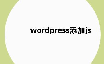 wordpress添加js