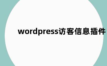 wordpress访客信息插件