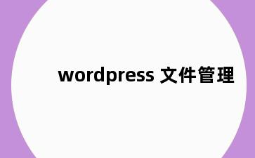 wordpress 文件管理