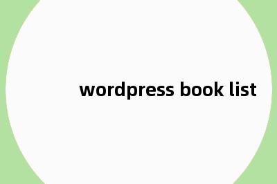 wordpress book list