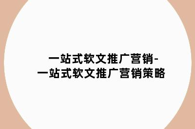 一站式软文推广营销-一站式软文推广营销策略