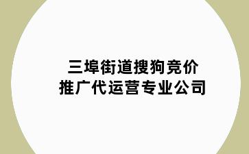 三埠街道搜狗竞价推广代运营专业公司