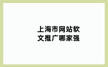 上海市网站软文推广哪家强