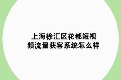 上海徐汇区花都短视频流量获客系统怎么样