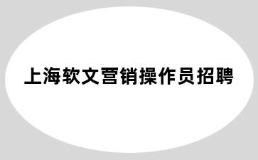 上海软文营销操作员招聘