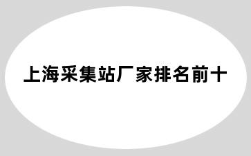 上海采集站厂家排名前十