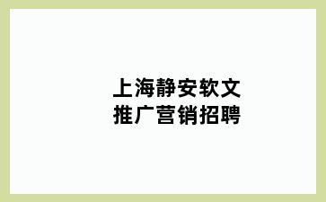 上海静安软文推广营销招聘