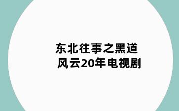 东北往事之黑道风云20年电视剧