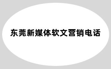 东莞新媒体软文营销电话