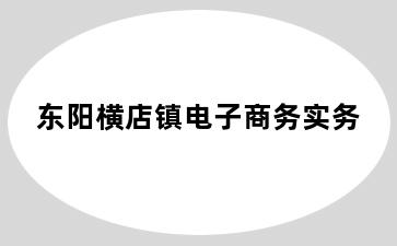 东阳横店镇电子商务实务