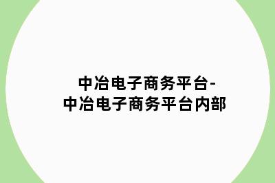 中冶电子商务平台-中冶电子商务平台内部