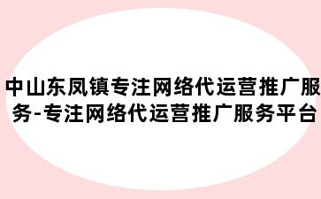 中山东凤镇专注网络代运营推广服务-专注网络代运营推广服务平台