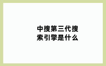 中搜第三代搜索引擎是什么