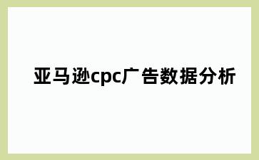 亚马逊cpc广告数据分析