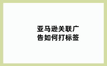 亚马逊关联广告如何打标签