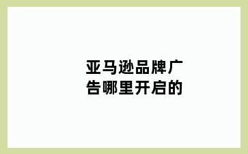 亚马逊品牌广告哪里开启的