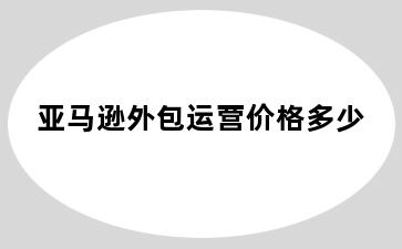 亚马逊外包运营价格多少