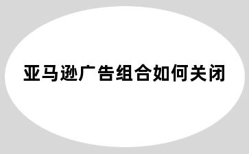 亚马逊广告组合如何关闭