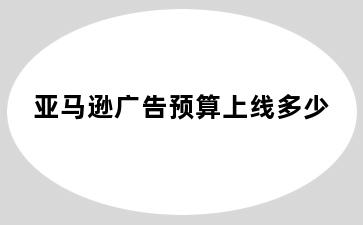 亚马逊广告预算上线多少