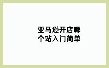 亚马逊开店哪个站入门简单