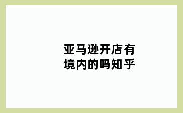 亚马逊开店有境内的吗知乎