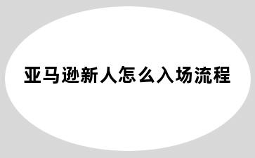 亚马逊新人怎么入场流程