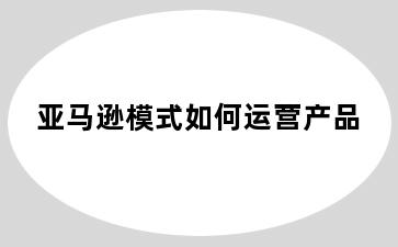 亚马逊模式如何运营产品