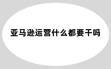 亚马逊运营什么都要干吗