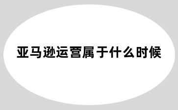 亚马逊运营属于什么时候