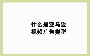 什么是亚马逊视频广告类型