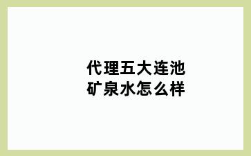 代理五大连池矿泉水怎么样