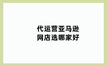 代运营亚马逊网店选哪家好