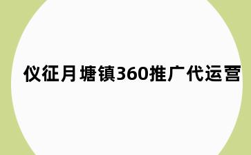 仪征月塘镇360推广代运营