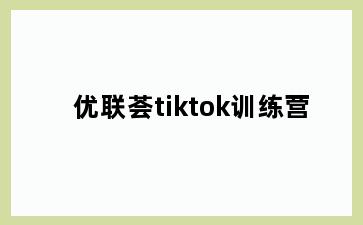 优联荟tiktok训练营