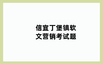 信宜丁堡镇软文营销考试题