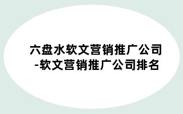 六盘水软文营销推广公司-软文营销推广公司排名