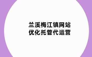 兰溪梅江镇网站优化托管代运营