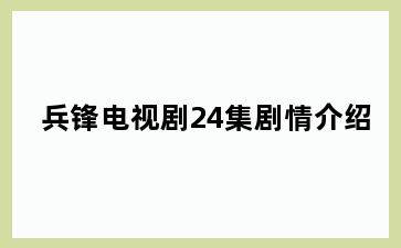 兵锋电视剧24集剧情介绍