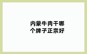 内蒙牛肉干哪个牌子正宗好