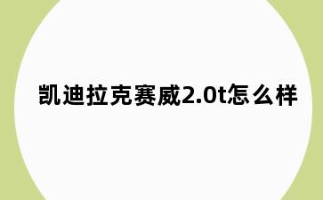 凯迪拉克赛威2.0t怎么样