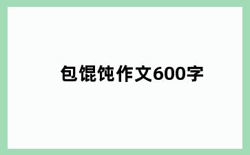 包馄饨作文600字