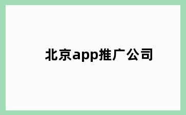 北京app推广公司