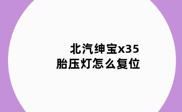 北汽绅宝x35胎压灯怎么复位