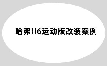 哈弗H6运动版改装案例