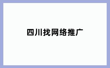 四川找网络推广