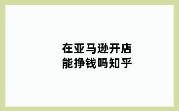 在亚马逊开店能挣钱吗知乎